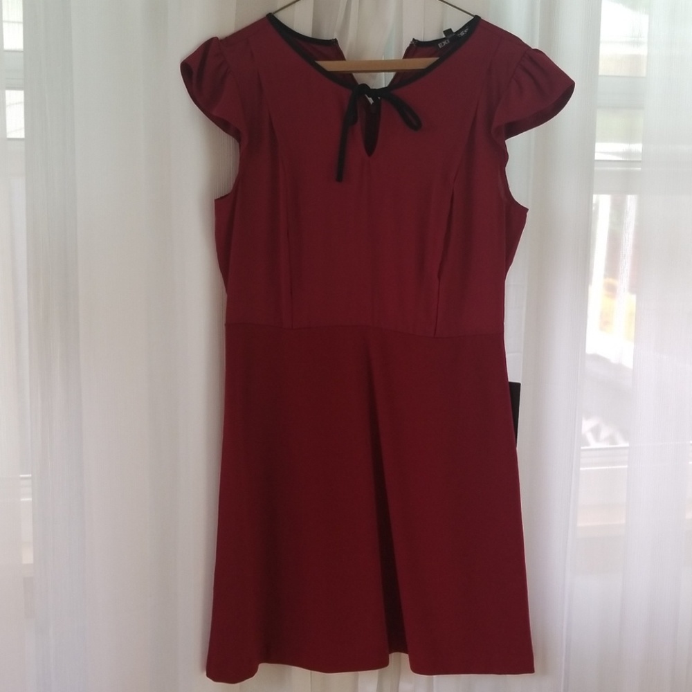 Red Expeess Cap Sleeve Dress